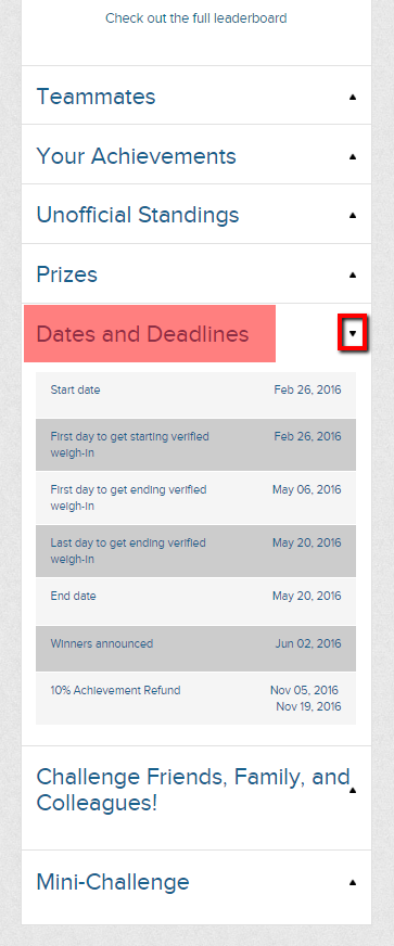 Dates Deadlines Widget